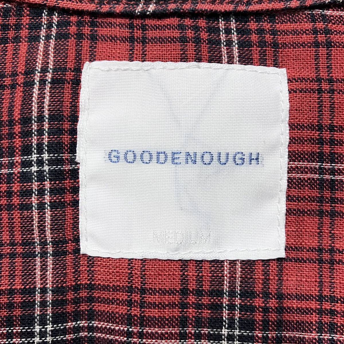 SIZE M GOODENOUGH SHIRT CHECK RED グッドイナフ シャツ チェック レッド_画像8