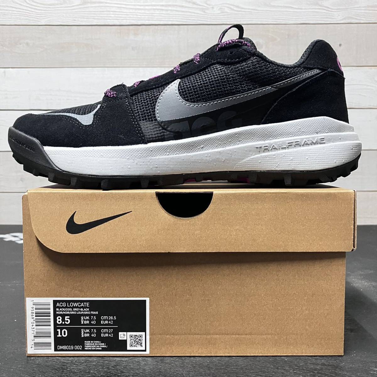 26.5cm NIKE ACG LOWCATE DM8019-002 BLACK PINK ナイキ エーシージー ローケート ブラック ピンク OUTDOOR アウトドア_画像1