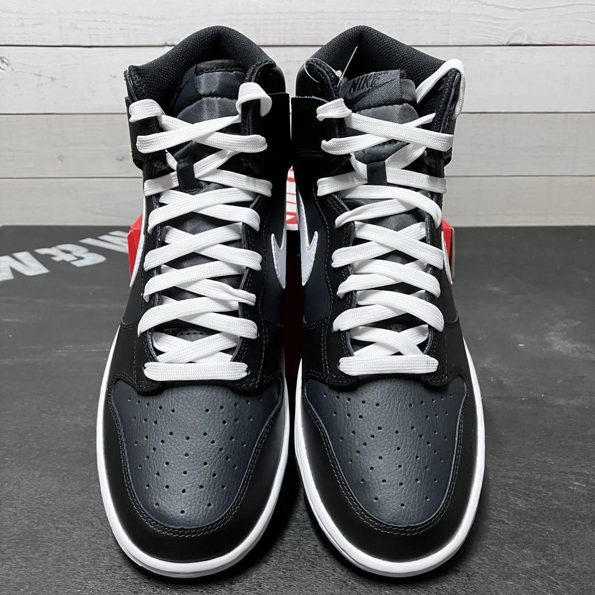 27.5cm NIKE DUNK HIGH HI RETRO DJ6189-001 ナイキ ダンク ハイカット ハイ BLACK WHITE ブラック ホワイト_画像2