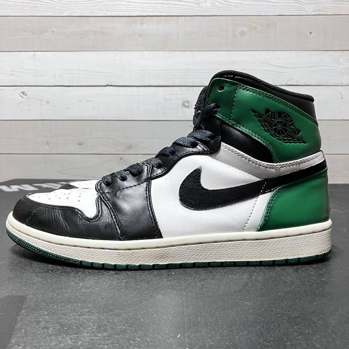 即決送料無料 27.5cm NIKE AIR JORDAN 1 RETRO HIGH 2009 DMP 332550-101 ナイキ エア ジョーダン ワン レトロ ハイカット CELTICS_画像1