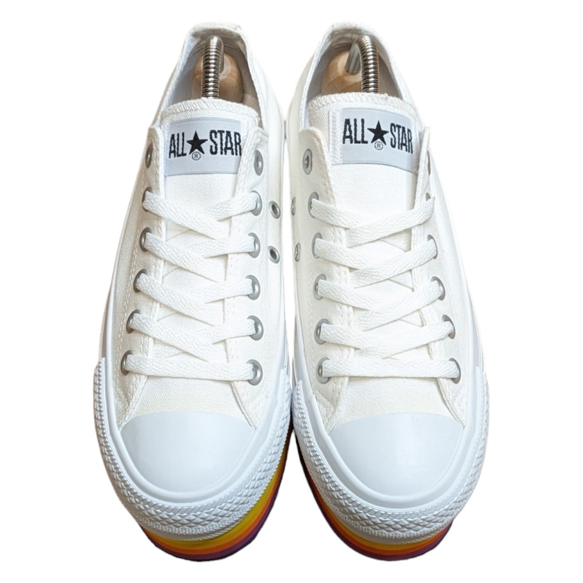 CONVERSE コンバース オールスター チャンキー 23.5cm 厚底スニーカー　レディーススニーカー　コンバースオールスター　ホワイト_画像2