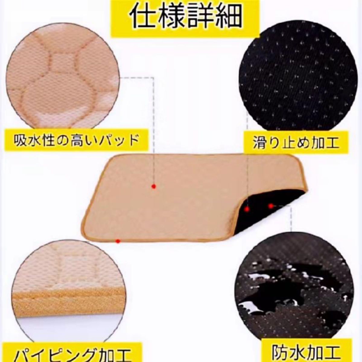 トイレ訓練マット ペットシーツ 防水＆滑り止め ペット用犬、猫、うさぎに対応