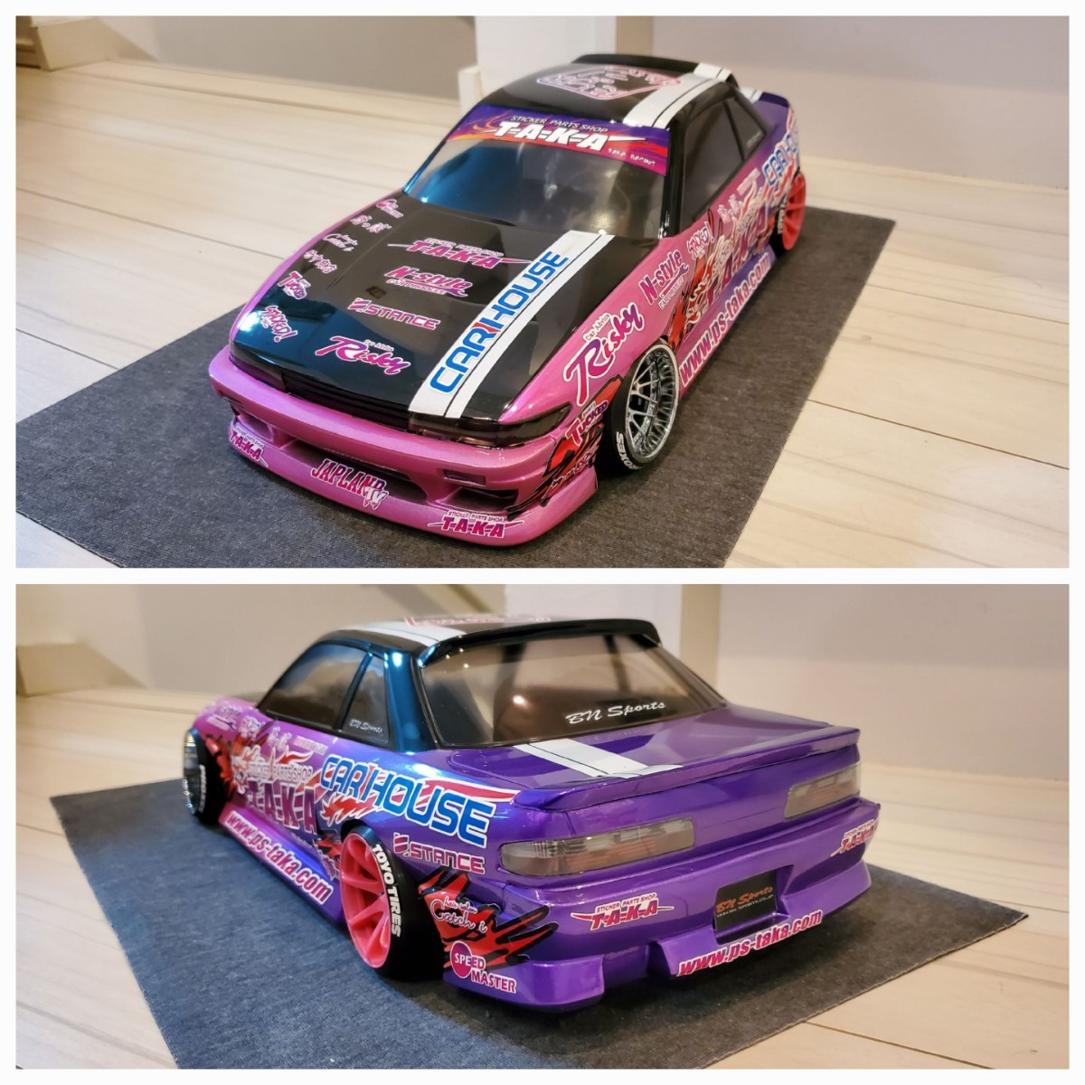 【即決・未走行】ボディのみ S13 藤尾 選手 仕様 1/10 D-LIKE NISSAN SILVIA シルビア