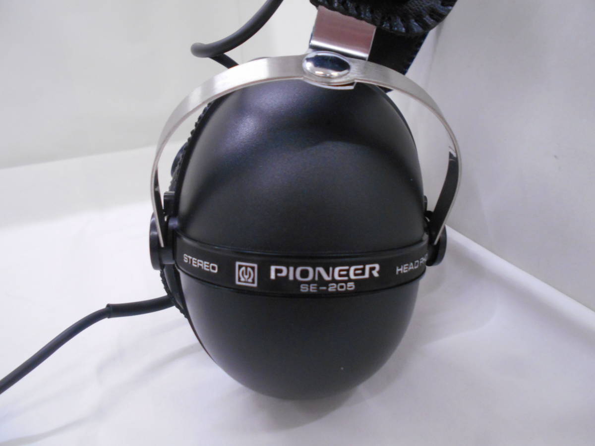  【菊水-9474】PIONEER ステレオヘッドホン SE-205 ブラック 有線 希少 レア パイオニア 動作未確認 美品(HN)_画像2