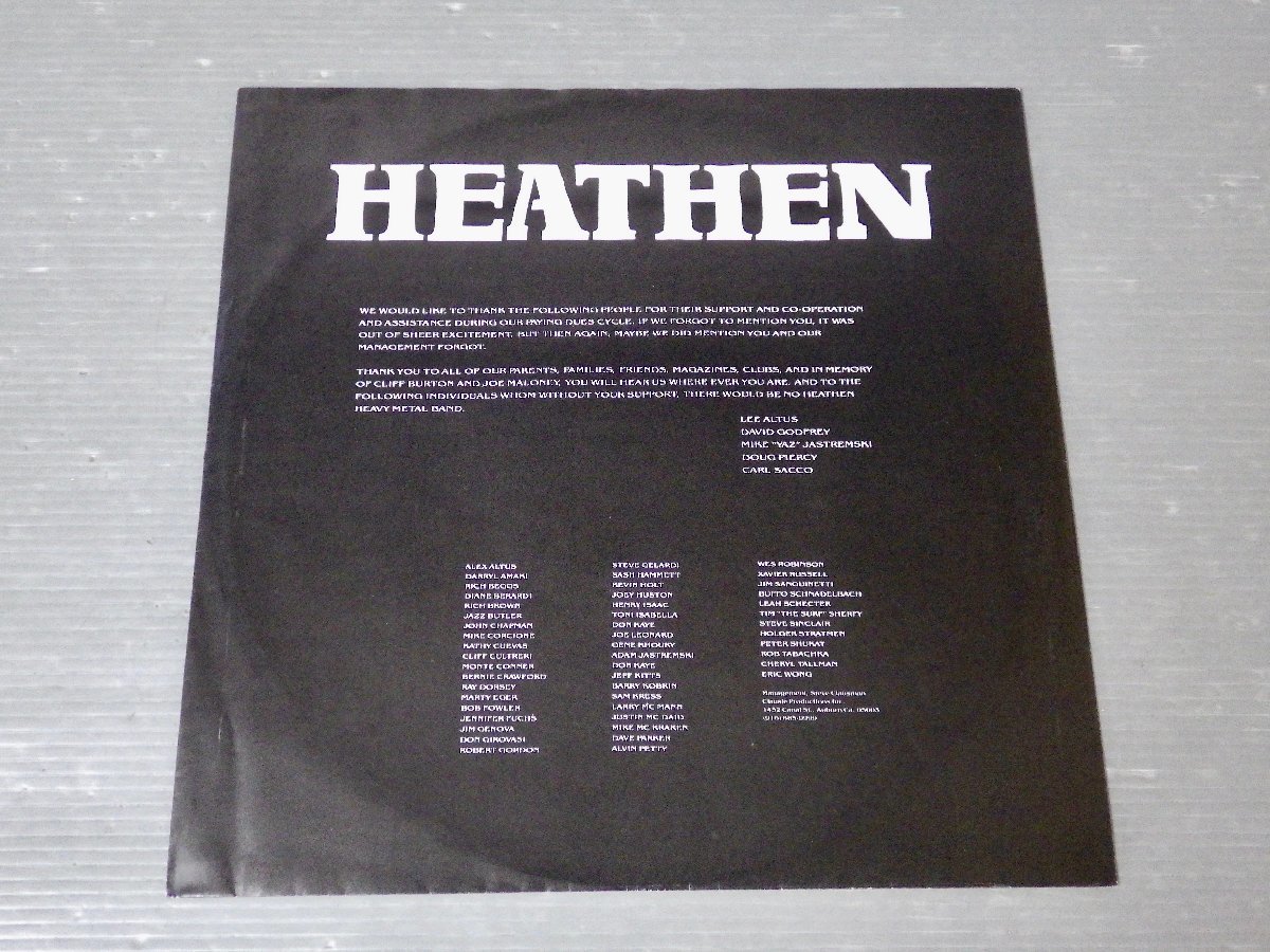 1円～！【LP/レコード】HEATHEN / ヒーゼン『BREAKING THE SILENCE』輸入盤/MFN 75◆スラッシュメタル_画像9