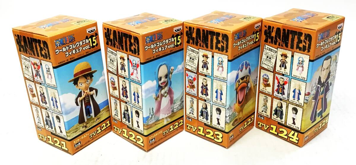 未開封 コンプ 全8種セット ONE PIECE ワールドコレクタブル フィギュア vol.15 ルフィ ビビ カルー コブラ イガラム ペル チャカ ロビン_画像2