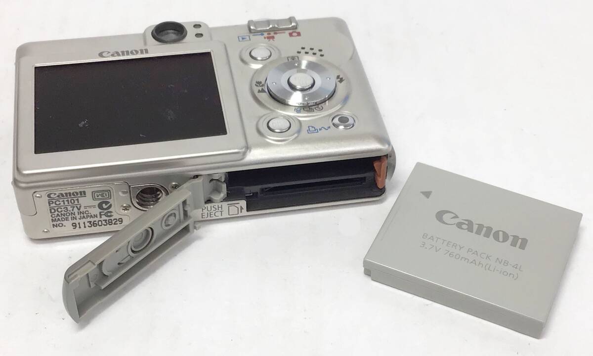 5点セット Canon IXY DIGITAL PC1101 コンパクト デジタル カメラ 本体 バッテリーチャージャー ケーブル 専用ケース デジカメ_画像6