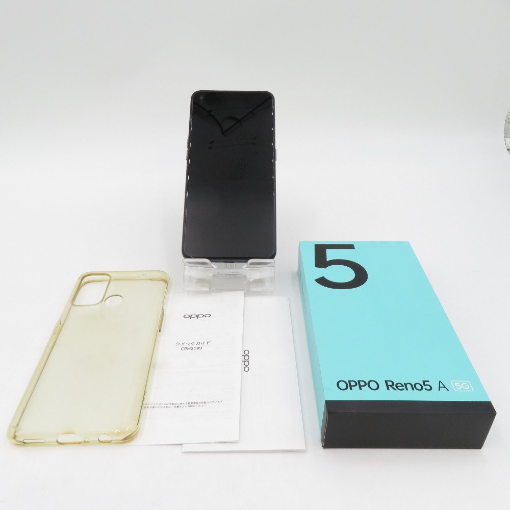 OPPO Reno5 A 128GB Androidスマホ シムフリー版 シルバーブラック CPH2199 美品