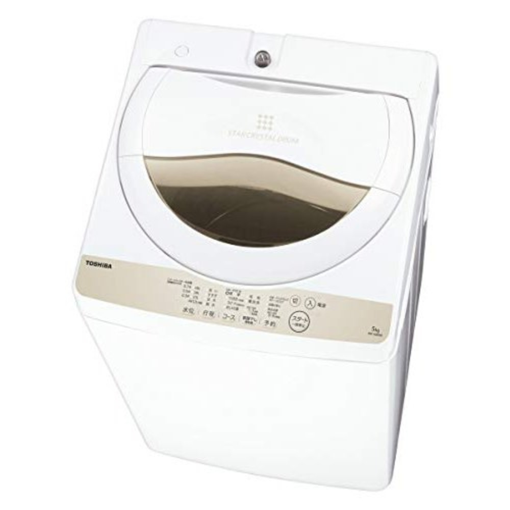 TOSHIBA 東芝 全自動電気洗濯機 AW-5G8 5.0kg 2019年製 グランホワイト 簡易乾燥機能付 一人暮らし 洗浄・除菌済み