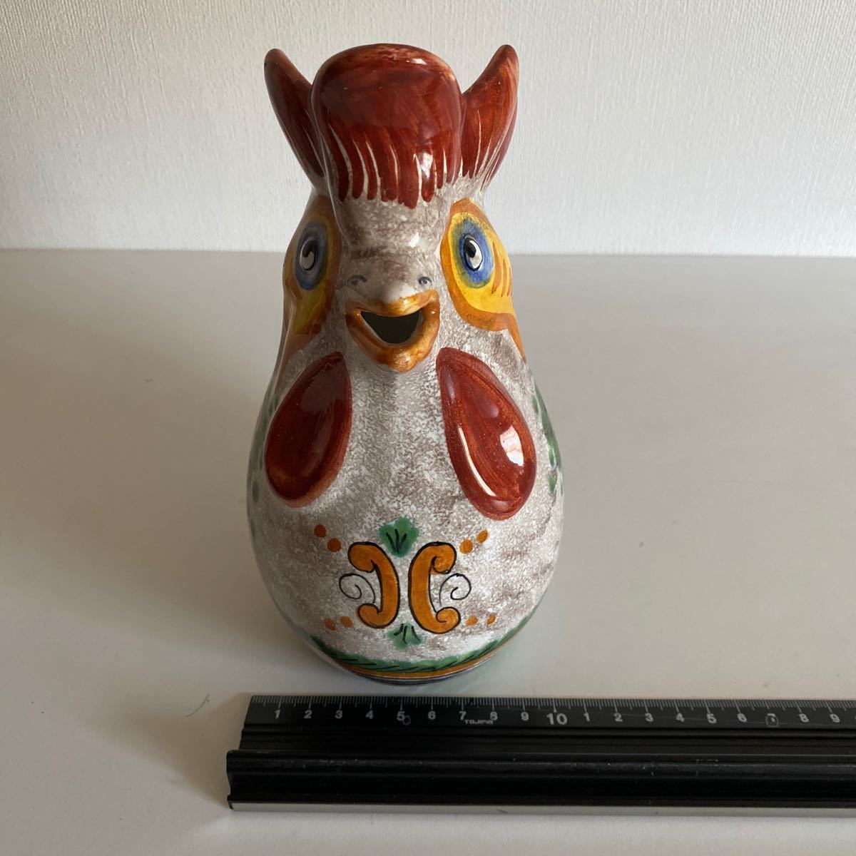 デルータ産 マヨルカ焼 鶏の水差し DERUTA ピッチャー イタリア デルータ産 マヨルカ焼 鶏の水差し DERUTA ピッチャー イタリア