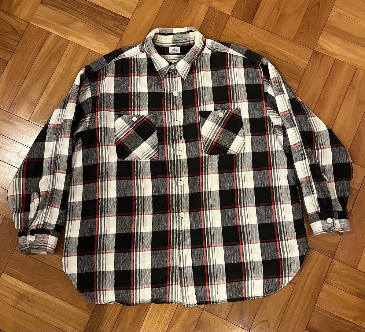 【希少サイズ】50's BIGYANK COTTON FLANNEL WORK SHIRT ビンテージネルシャツ　ビンテージワークシャツ　ビッグヤンク　スペシャル　USA製_画像1