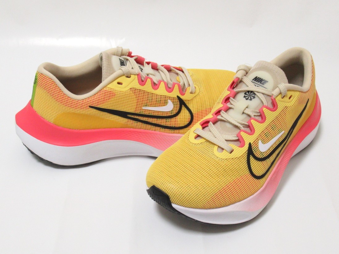 NIKE WMNS ZOOM FLY 5 イエロー ピンク 24.5cm ナイキ ズーム フライ ランニング トレーニング ゴールド DM8974-700_画像1