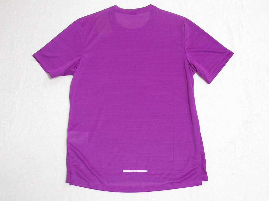 NIKE DRI FIT マイラー s/s トップ 紫 L ナイキ ランニング 半袖 Tシャツ ドライフィット スポーツ アウトドア AJ7566-552_画像2