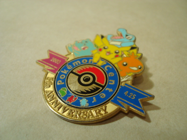 ポケットモンスター★ポケモンセンター バッジ★5th ANIVERSARY ５周年 2003年★USED保管品_画像2