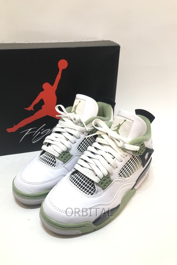 経堂) ナイキ Nike WMNS エアジョーダン4 レトロ Air Jordan 4 サイズ23.5 AQ9129-103 オイルグリーン