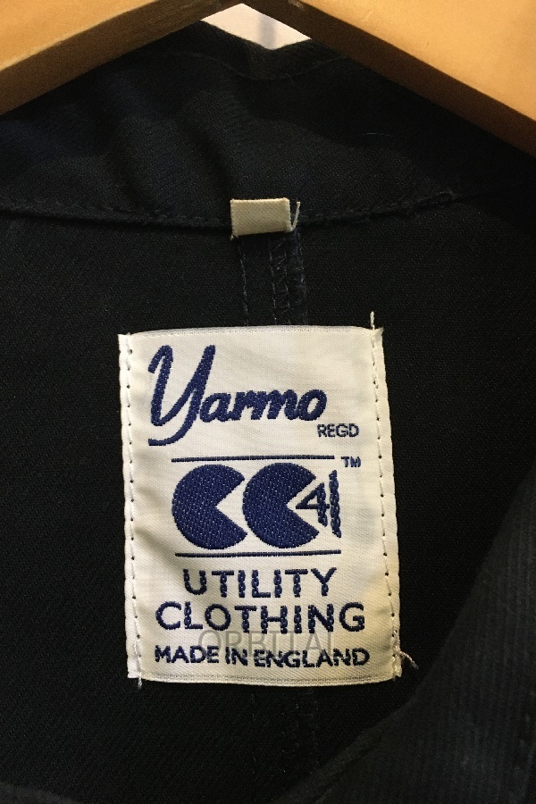 二子玉)Yarmo ヤーモ コットンツイル ダスターコート Duster Coat ユニセックス 40 （M相当 ネイビー イギリス製_画像6