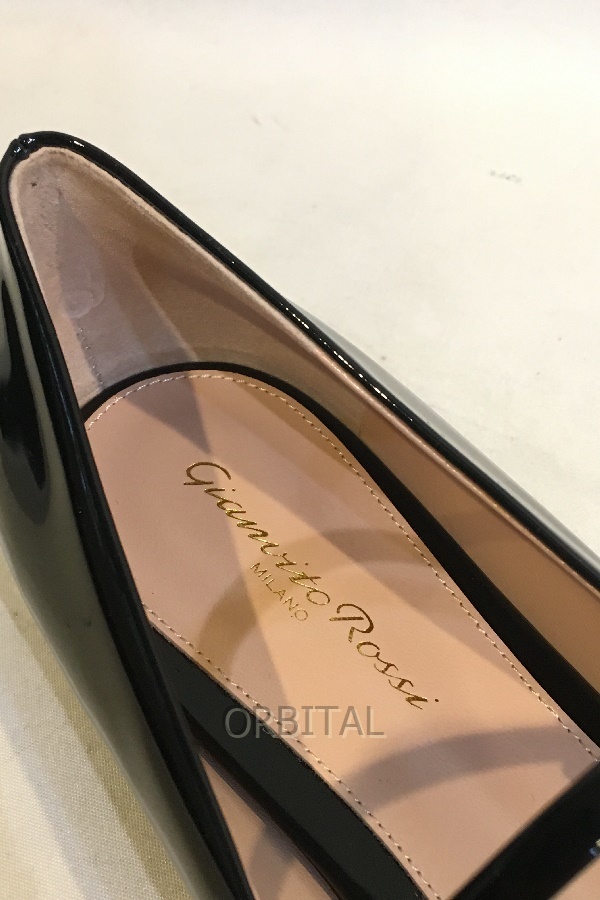 二子玉) Gianvito Rossi ジャンヴィトロッシ 未使用 RIBBON JANE エナメル ストラップ パンプス 39 定価￥135,300-_画像7