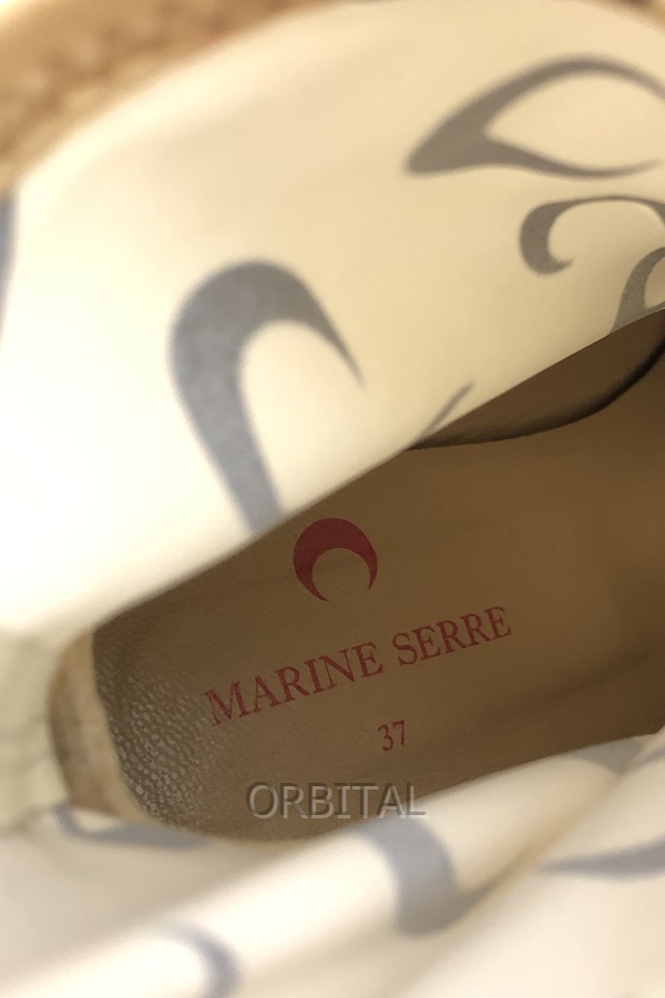 経堂)Marine Serre マリーンセル 21SS RUBBER OUTSOLE MOON SOCK BOOTS ムーン ソックブーツ タン 37 ※使用感_画像8