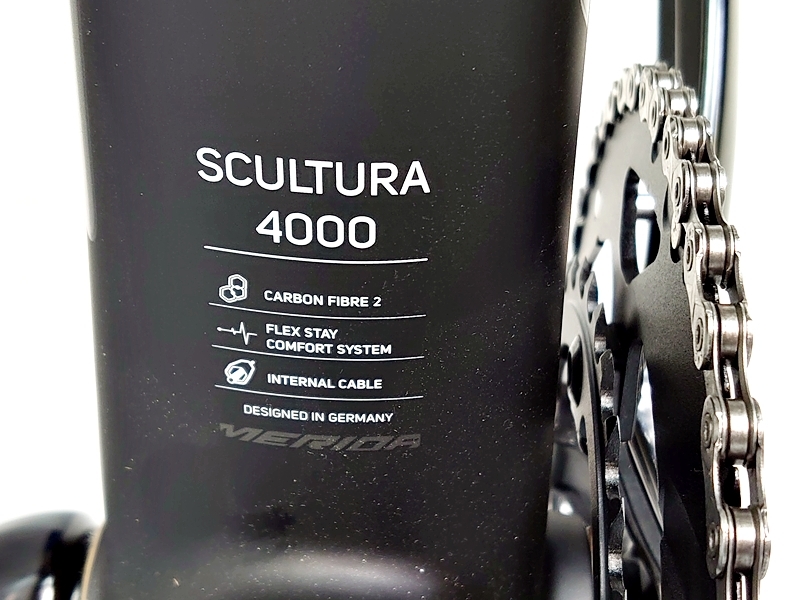 ▼▼未使用 メリダ MERIDA スクルトゥーラ SCULTURA RIM 4000 2022-23年 カーボン ロードバイク 50サイズ 2×11速 ブラック_画像6