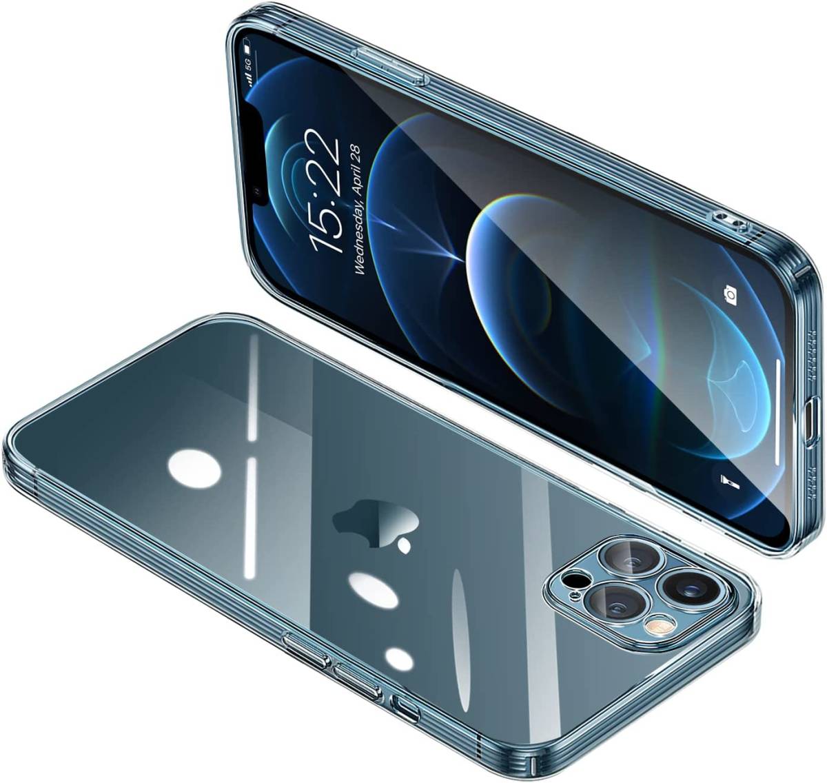 iPhone 12/12 mini 12pro/12pro max ケース クリア アイフォン12プロ カバー 透明 スマホケース 全面保護 耐衝撃 軽量 メッキ加工 TPU 薄型の画像6