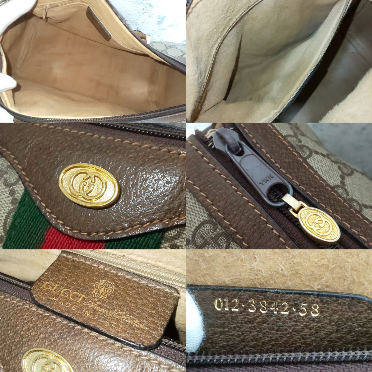 【極美品】OLD GUCCI オールドグッチ シェリーライン ヴィンテージ ミニボストンバッグ ハンドバッグ GG柄 GGプラス PVCレザー/キャンバス_画像10