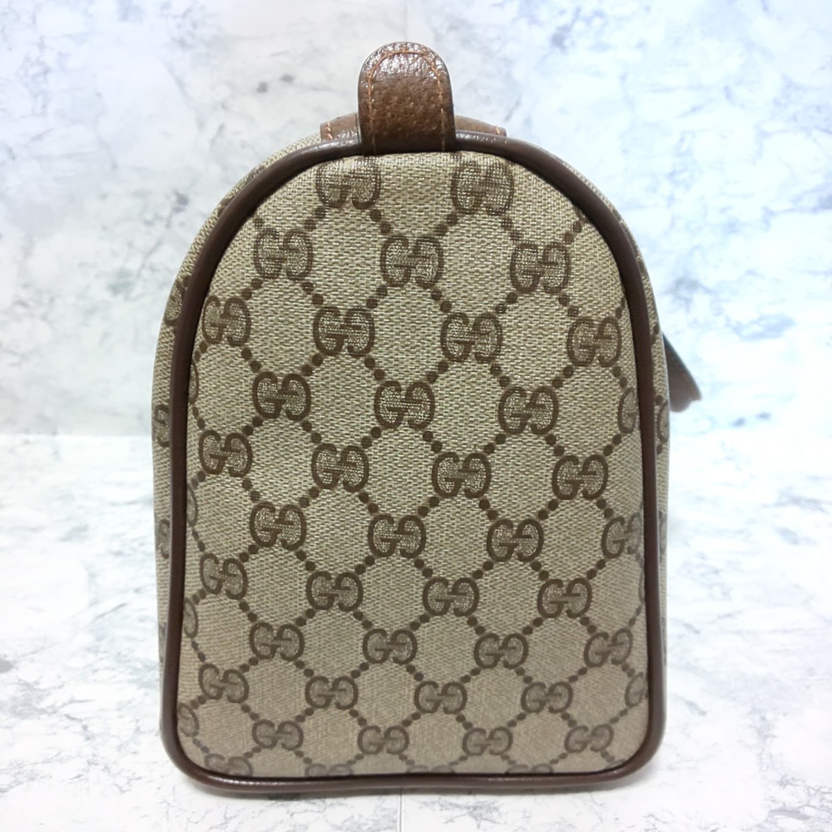 【極美品】OLD GUCCI オールドグッチ シェリーライン ヴィンテージ ミニボストンバッグ ハンドバッグ GG柄 GGプラス PVCレザー/キャンバス_画像4