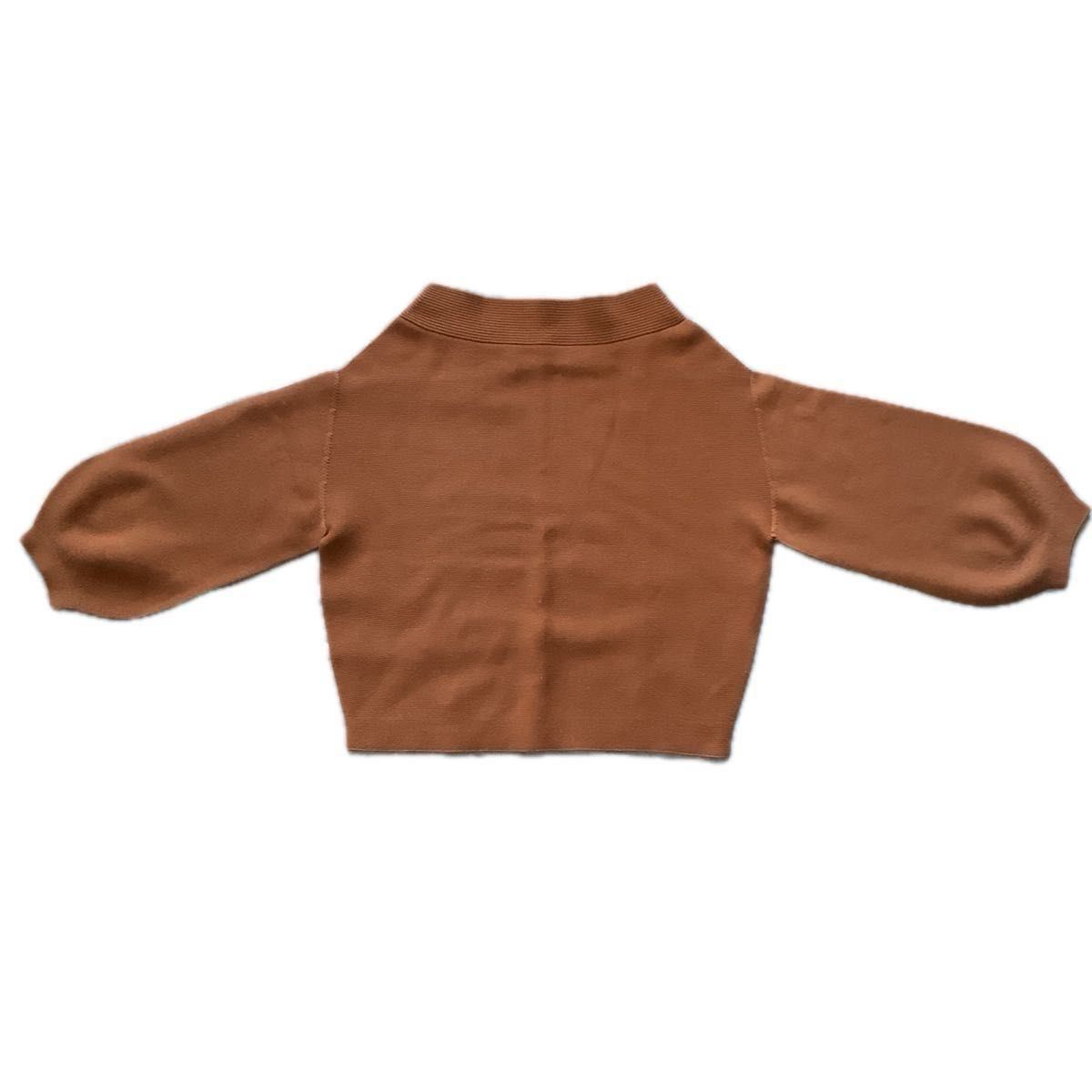 SPICK AND SPAN ポートネック　七分袖 プルオーバー　テラコッタ色 セーター/ニット　手洗可 日本製