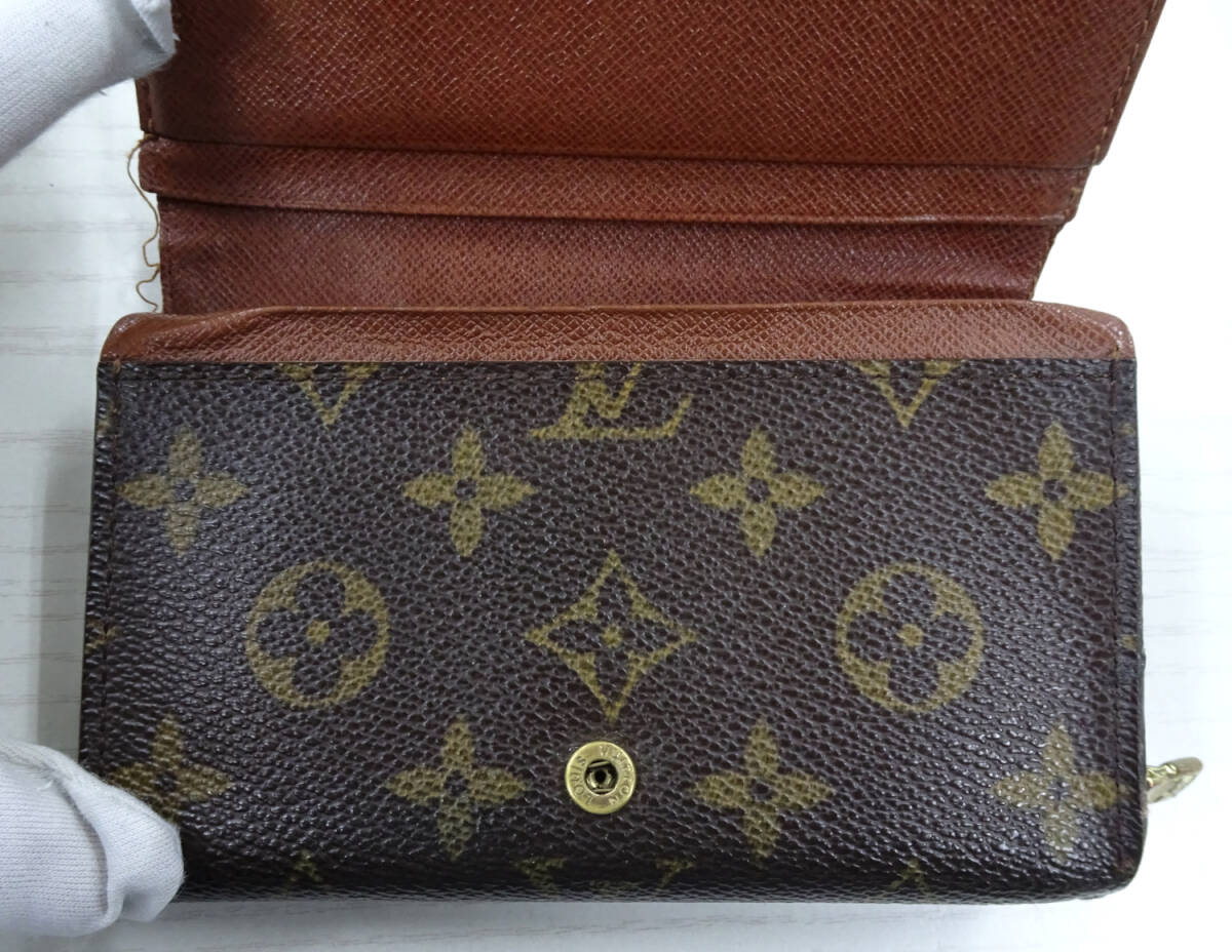 LOUIS VUITTON ルイ・ヴィトン M61730 モノグラム ポルトモネ・ビエ トレゾール 二つ折り財布 L字ファスナー ウォレット_画像6