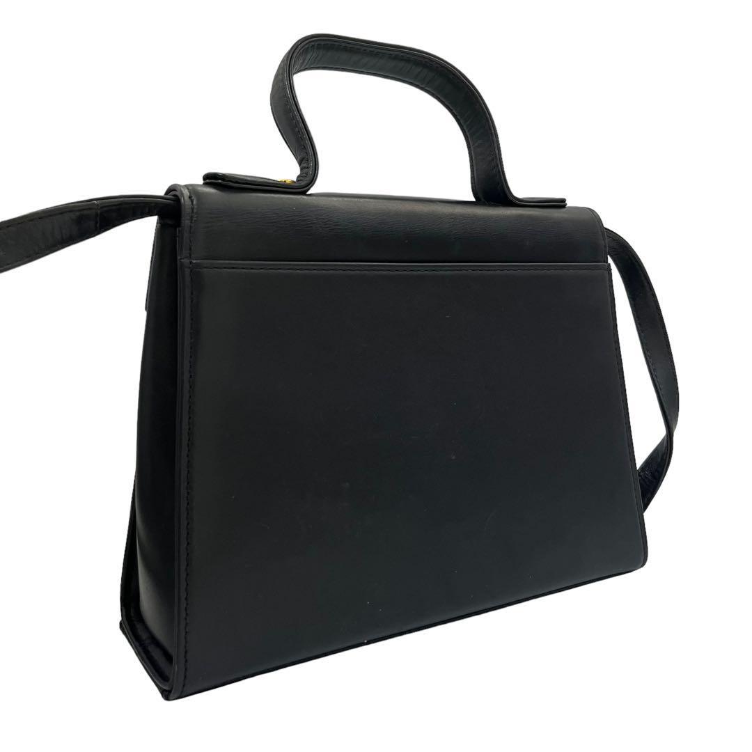 emanyu L Ungaro handbag 2way Brown leather metal fittings emanuel ungaro shoulder bag top steering wheel flap 53