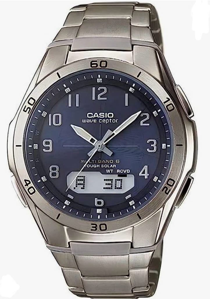 【未使用】[カシオ]CASIO チタン電波ソーラー腕時計 通販限定モデル WVA-M640TD-2AJF 【ウェーブセプター ソーラー電波 メンズ】_画像1