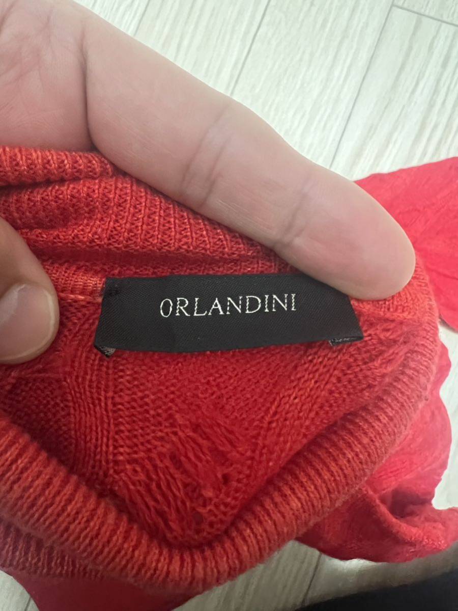 ESTNATION Orlandini タートルネック セーター 赤 Mサイズ_画像2