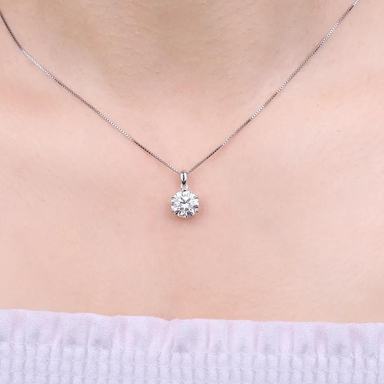 モアサナイト ネックレス ピアス セット 1ct 2ct H&C ハート＆キューピッド モワサナイト 鑑定書付き 人工 ダイヤモンド ダイアモンド_画像3