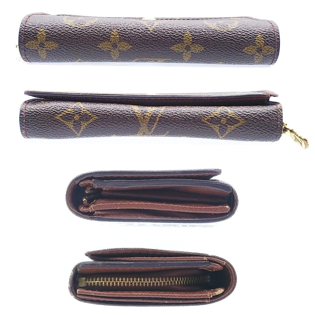 ルイヴィトン ポルトモネ ビエ トレゾール モノグラム レザー 二つ折り財布 M61730 ブラウン  LOUIS VUITTON