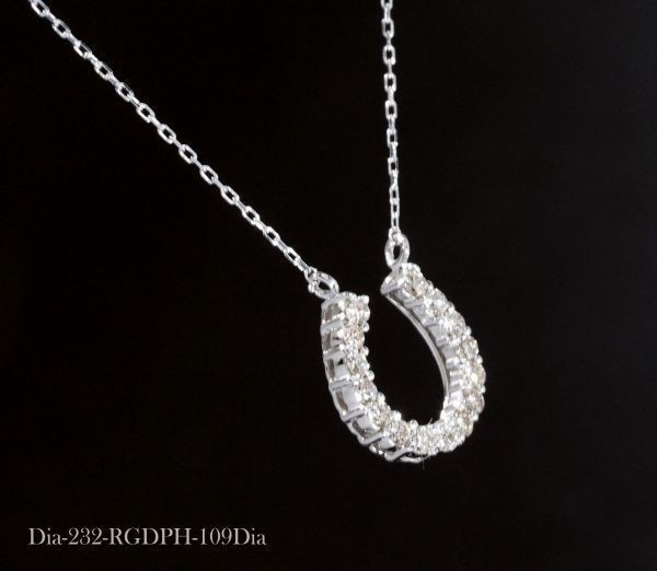 【格安】ダイヤモンド ネックレス 上質 馬蹄 0.20ct PT850 プラチナ製品 国内生産 限定 2211_画像3