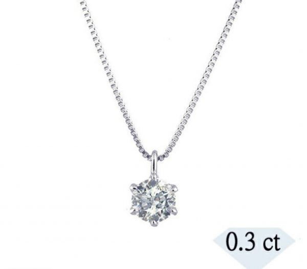 【華】【VS1～VS2】D～F 大粒 ダイヤモンド ネックレス 0.3ct pt900 PT850 最高級品質 天然 限定出品 32101プラチナ 3322CZ_画像2