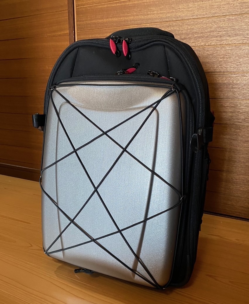 HIDEO WAKAMATSU　スーツケース8576310 3.シルバーヘアライン　極美品　リュックにもなります