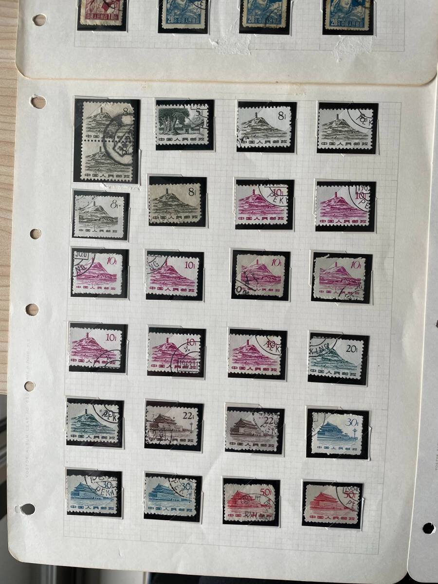 中国切手 使用済 普通切手メイン 104枚_画像5