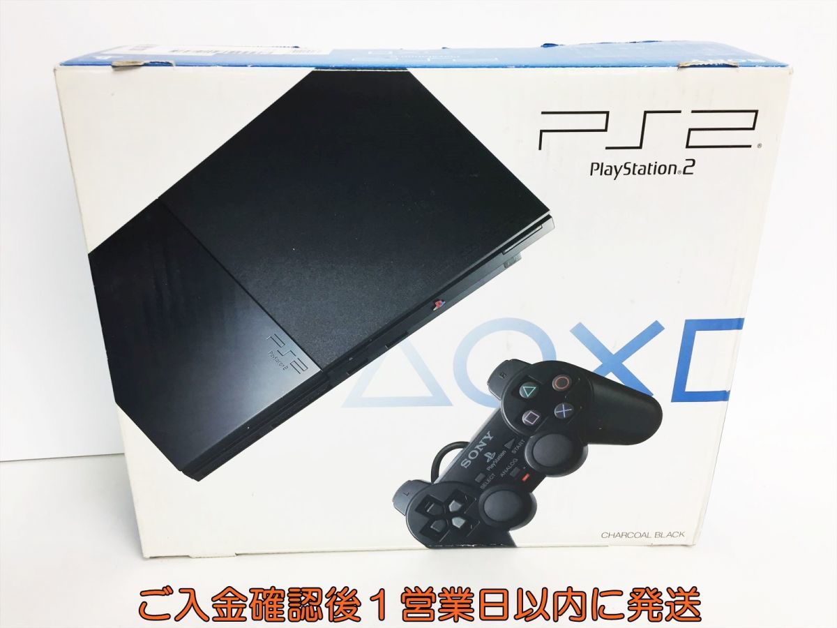 【1円】新品 PS2 本体 セット 薄型 ブラック SONY PlayStation2 SCPH-90000CB 未使用品 プレステ2 K06-010ek/G4_画像1
