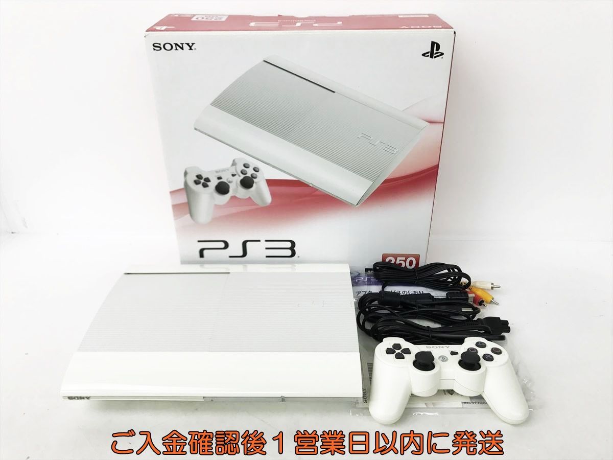 【1円】PS3 本体 セット 250GB ホワイト SONY PlayStation3 CECH-4000B 初期化済 未検品ジャンク プレステ3 DC09-755jy/G4_画像1