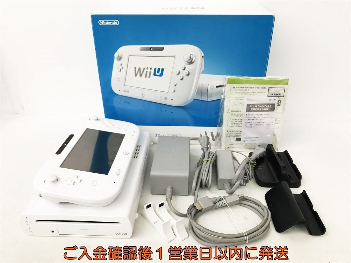 【1円】任天堂 WiiU 本体 プレミアムセット 32GB ホワイト ニンテンドーWii U 動作確認済 DC08-294jy/G4_画像1