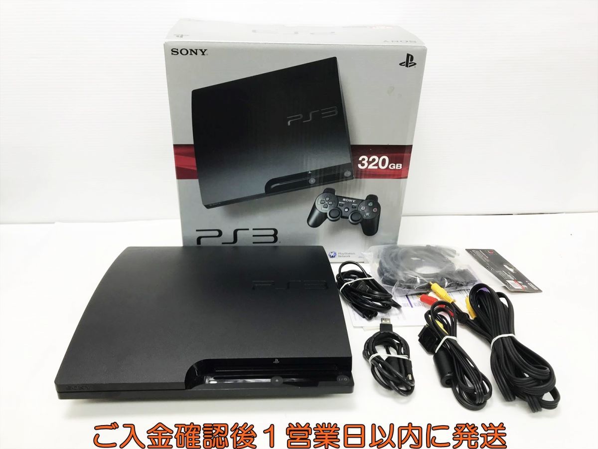 【1円】PS3 本体 320GB ブラック SONY PlayStation3 CECH-3000B 初期化/動作確認済 プレステ3 H04-147yk/G4_画像1