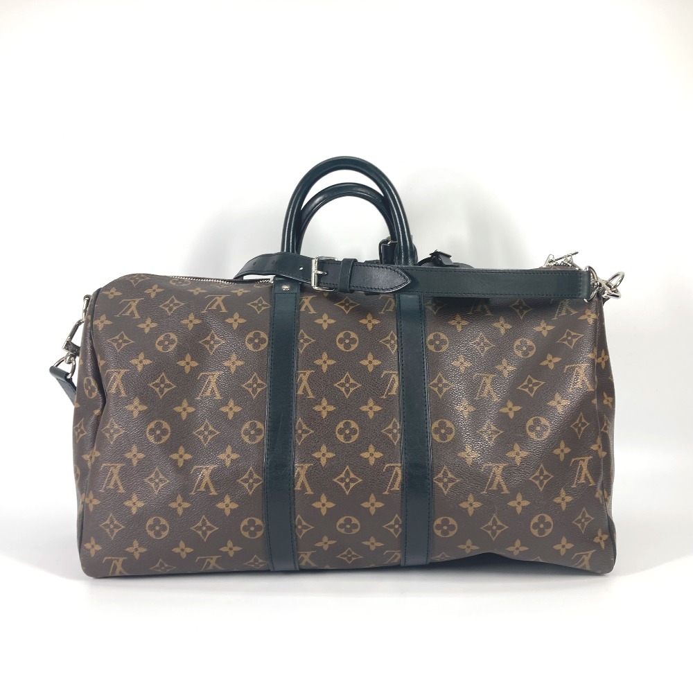 LOUIS VUITTON ルイヴィトン M56711 キーポル・バンドリエール45 ショルダーバッグ 斜め掛け モノグラムマカサー ボストンバッグ【中古】_画像2