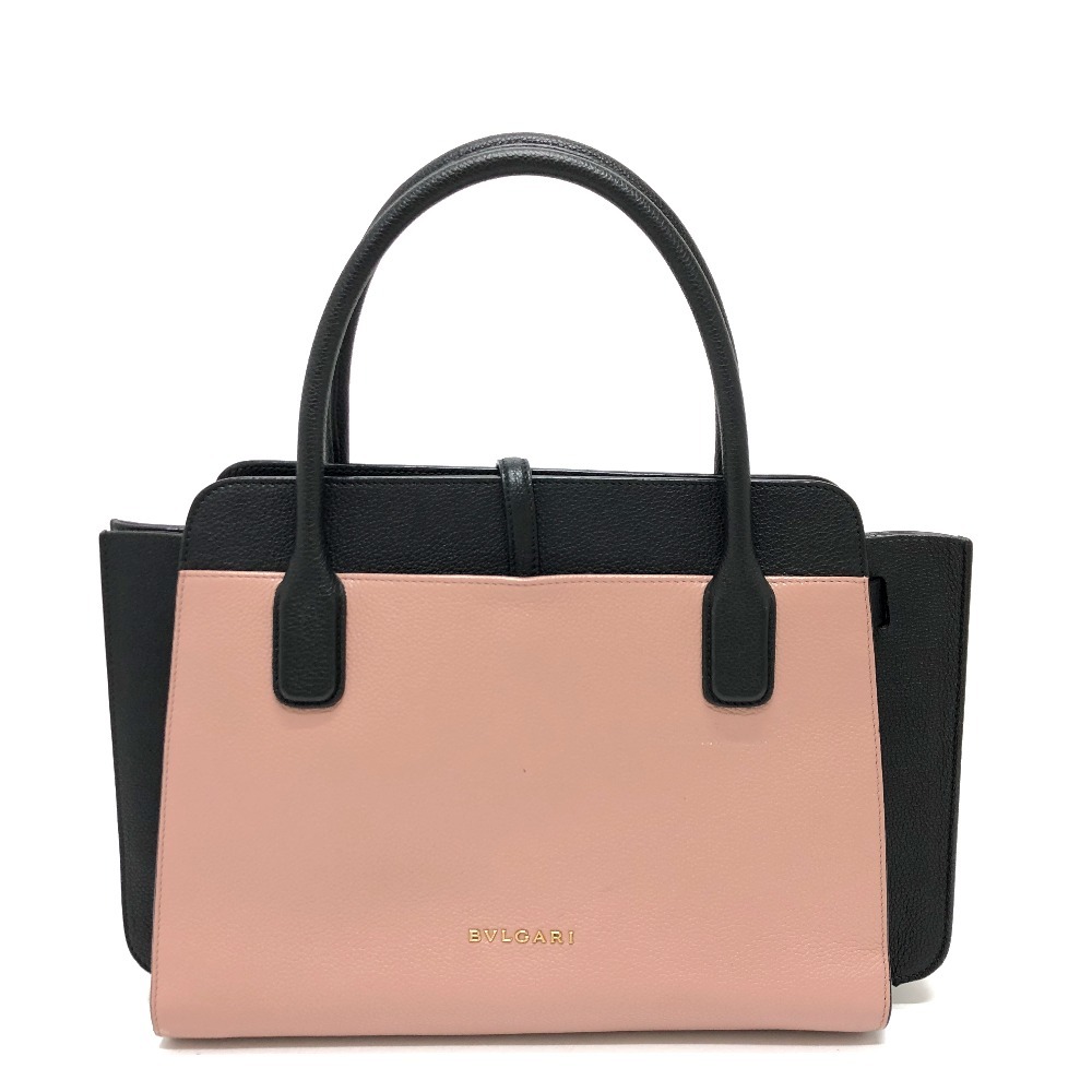 BVLGARI BVLGARY tote bag Logo handbag Pink Lady -s[ used ]