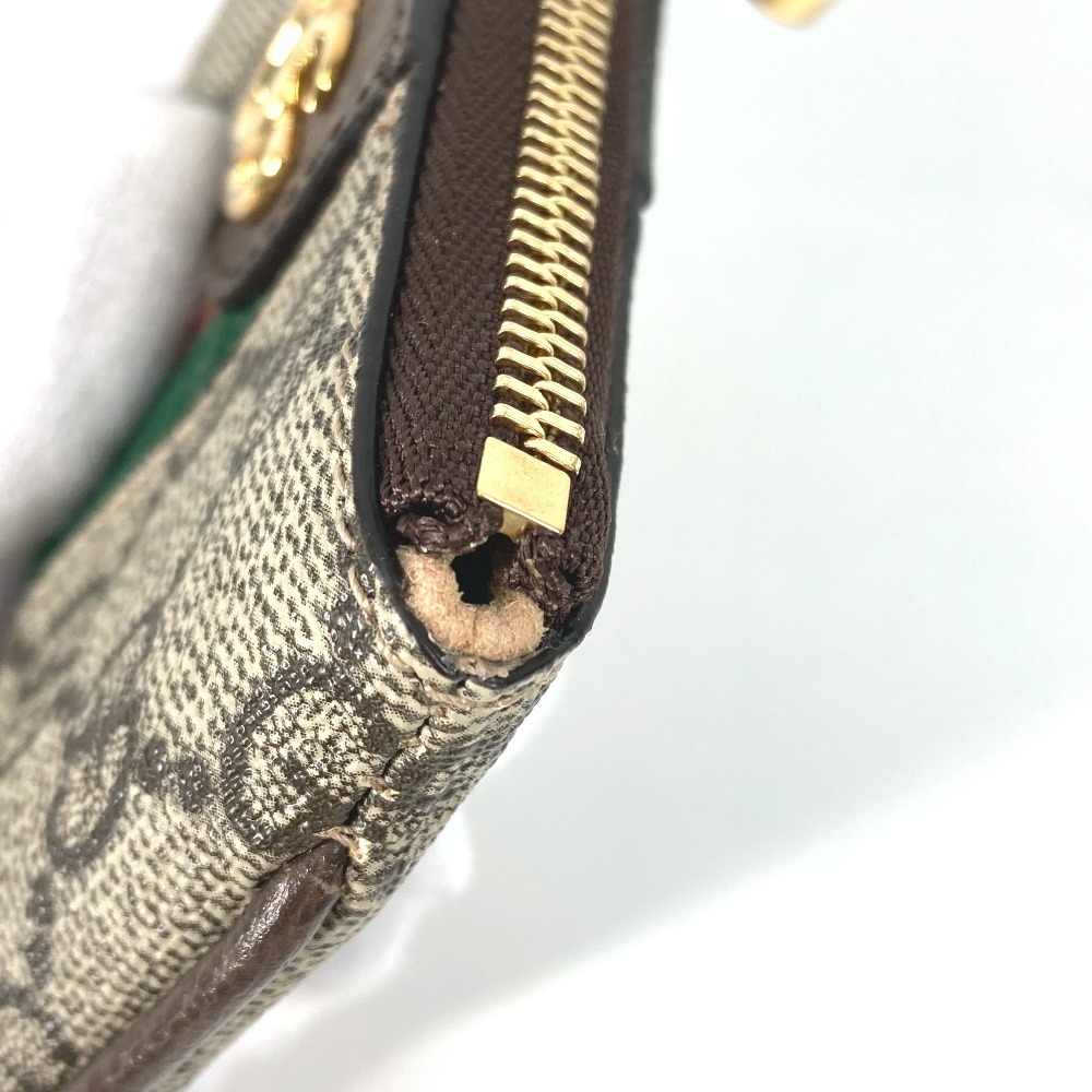 GUCCI Gucci 671722 off .tia coin case change purse . purse key hook attaching GGs pulley m key case beige lady's [ used ]