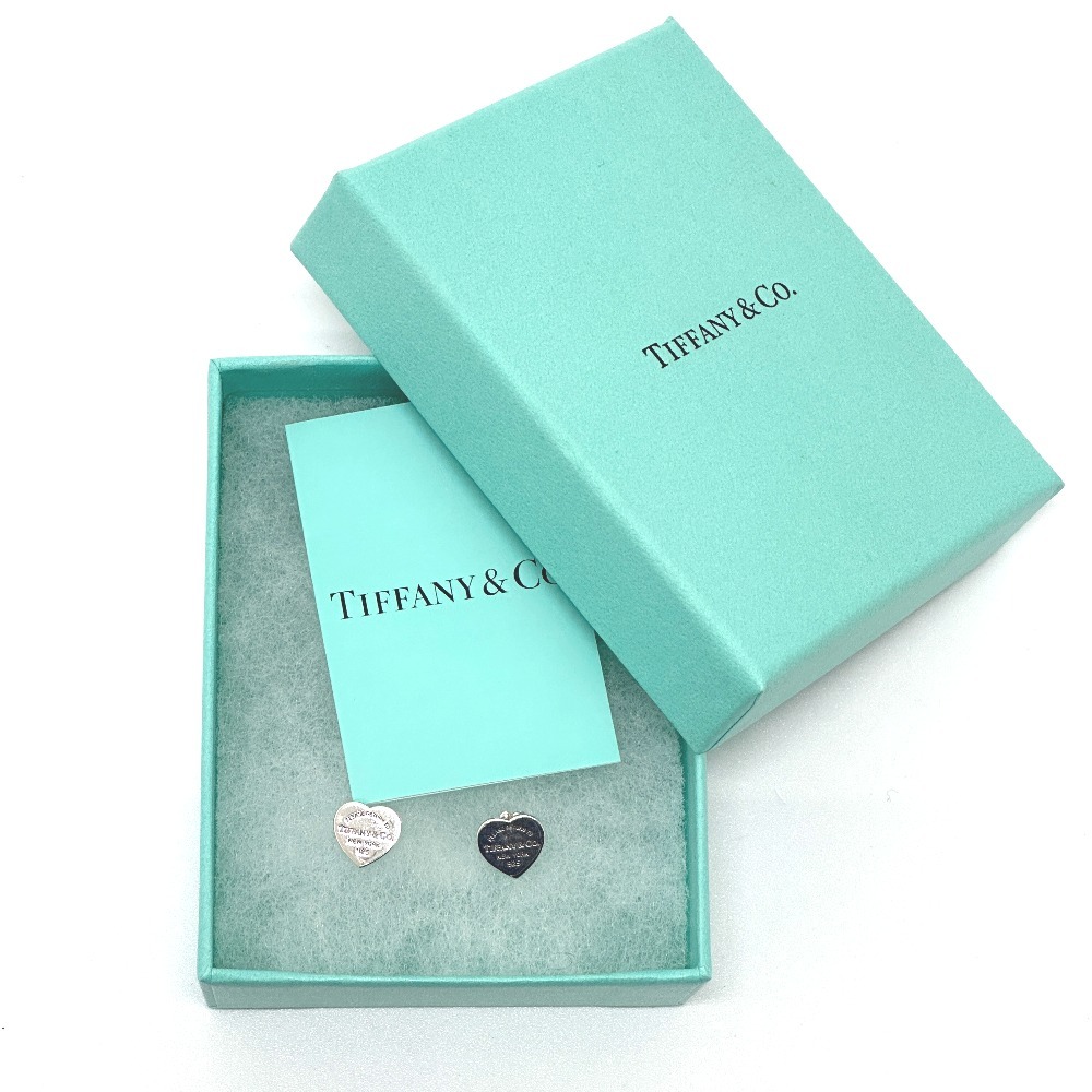 TIFFANY&Co. Tiffany Retun to Tiffany Mini Heart tag earrings silver lady's [ used ]