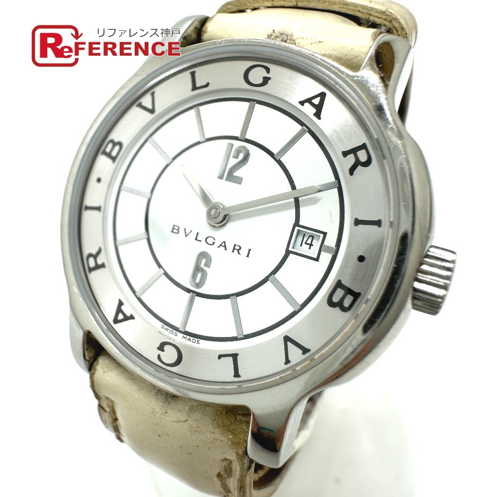 BVLGARI BVLGARY ST29S Solotempo кварц Date наручные часы серебряный женский [ б/у ]