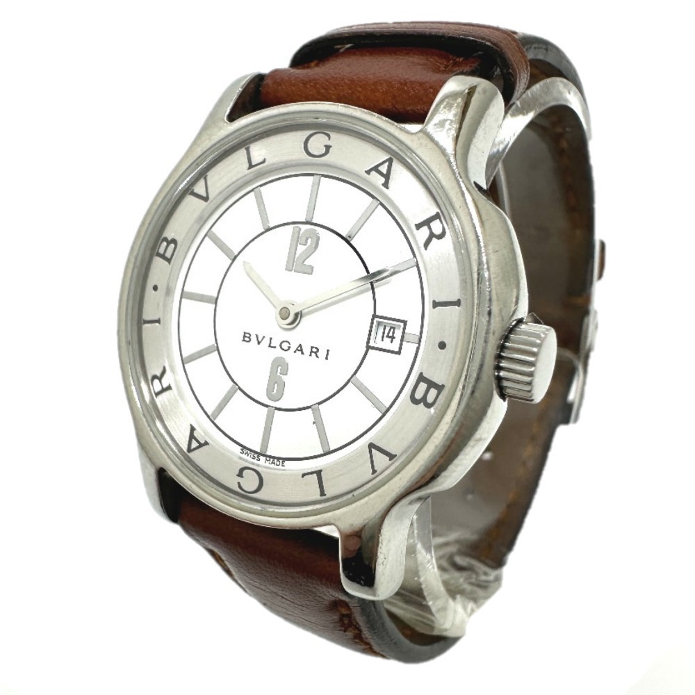 BVLGARI BVLGARY ST29S Solotempo кварц Date наручные часы серебряный женский [ б/у ]