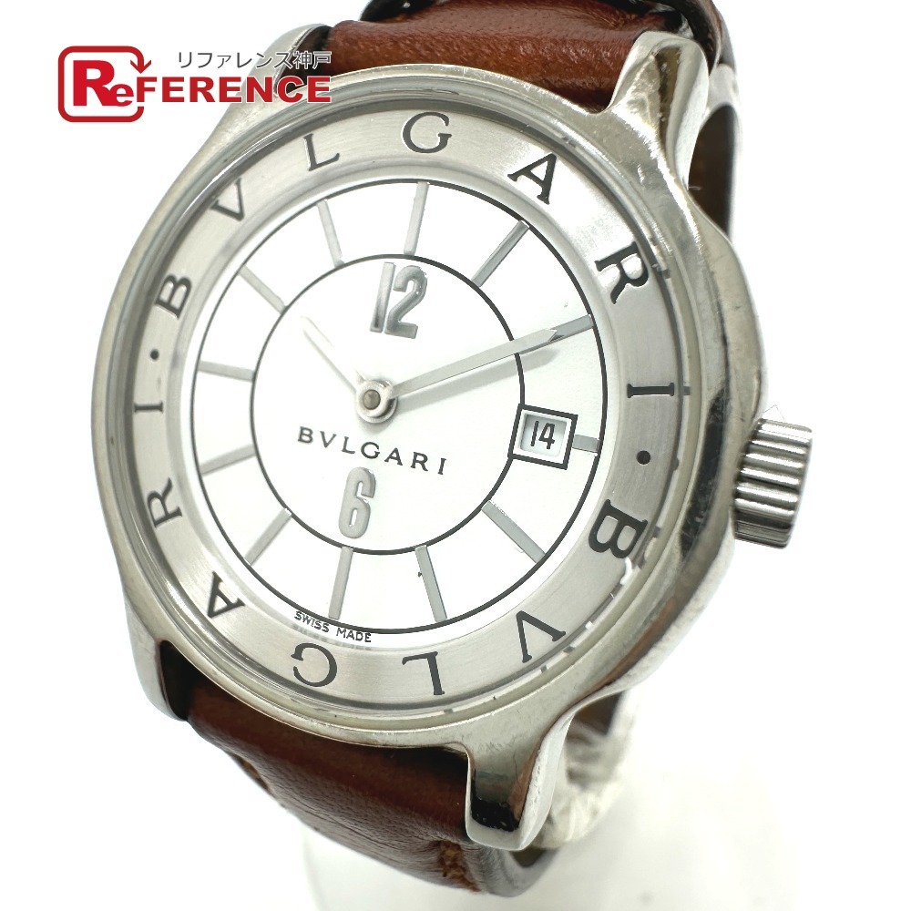 BVLGARI BVLGARY ST29S Solotempo кварц Date наручные часы серебряный женский [ б/у ]