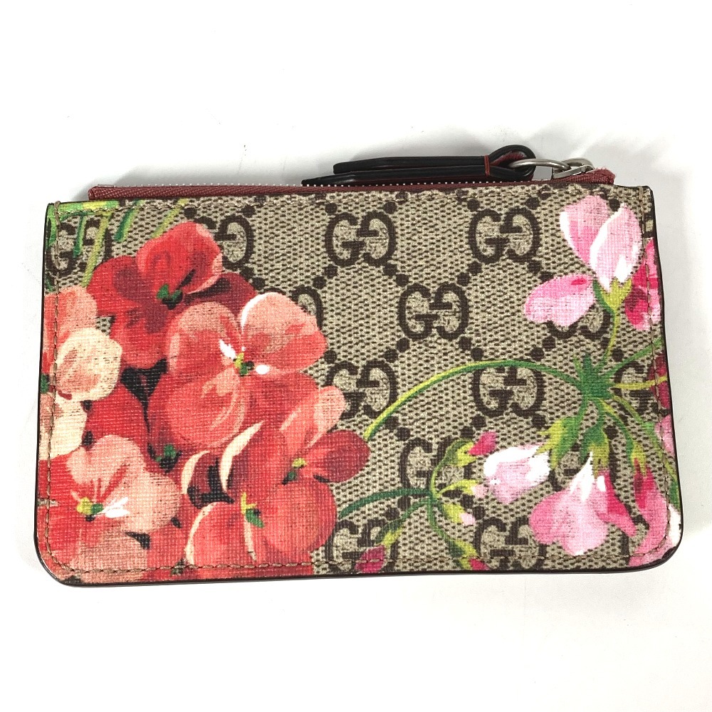 GUCCI グッチ 421311 GGブルームス キーケース 小銭入れ キーフック付 財布 フラワー 花柄 コインケース ベージュ×ピンク×レッド【中古】_画像5