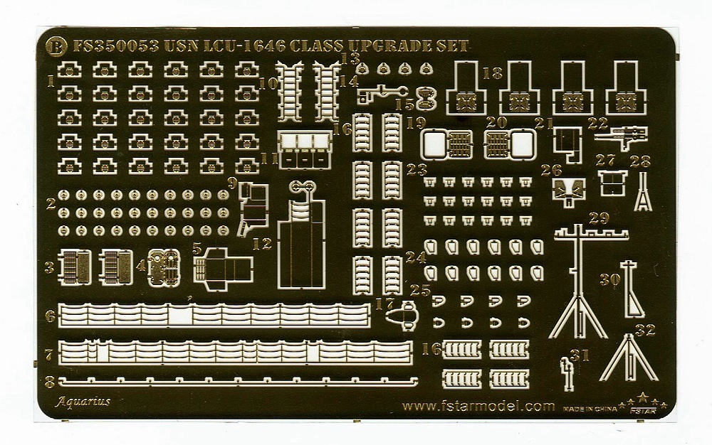 FS350053 1/350 現用 アメリカ海軍 LCU-1646型揚陸艇 エッチングパーツの画像6